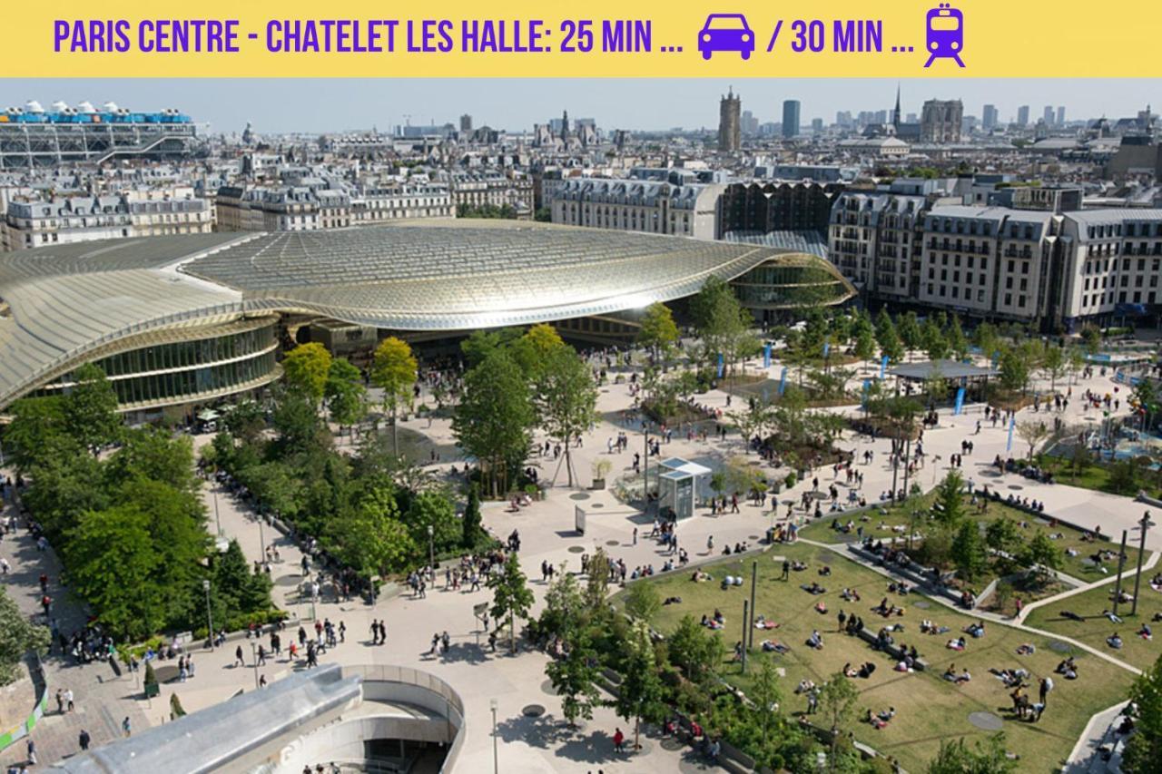 Qhome 2 - T2 Cosy Entre Paris Et Disney - Parking Prive Villiers-sur-Marne Luaran gambar